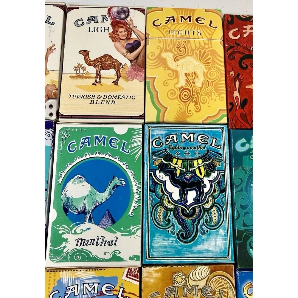 Vintage Camel Cigarette Packs Empty Lot Of 33 Artist Series Art Box EXCELLENT!